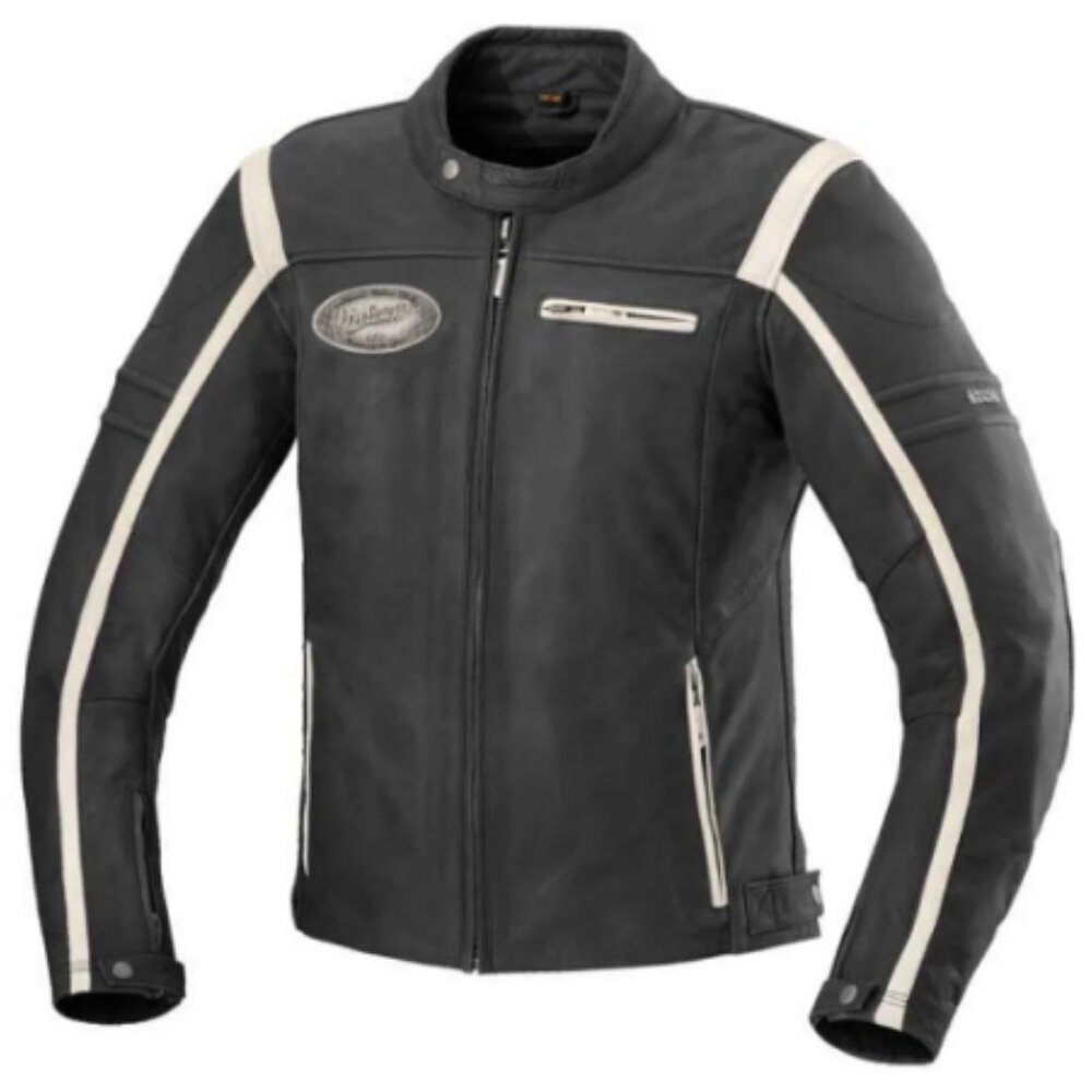 IXS Shawn Motorcycle Jacket "Spirit of 79" Gray Black & Ivory- Men's US 40/EU 50